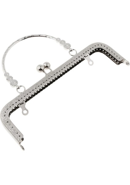 Squared Kabartma Metal Çanta El Çantası Çerçevesi Öpücük Toka ile Gümüş ile Toka(Yurt Dışından) modelleri