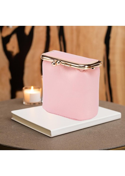 Mini Ruj Çantası Vintage Para Çantası Biblolar Kılıfı Öpücük Kilidi Sikke Çanta Pembe(Yurt Dışından) indirimleri