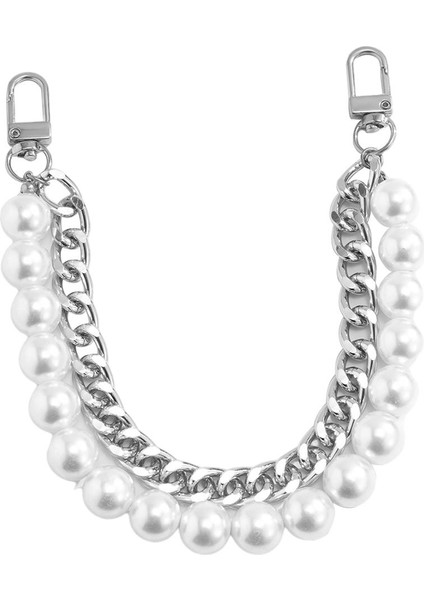 Kadınlar Inci Zinciri Dıy Omuz Crossbody Çanta Sap Kemer Kayışı(Yurt Dışından)