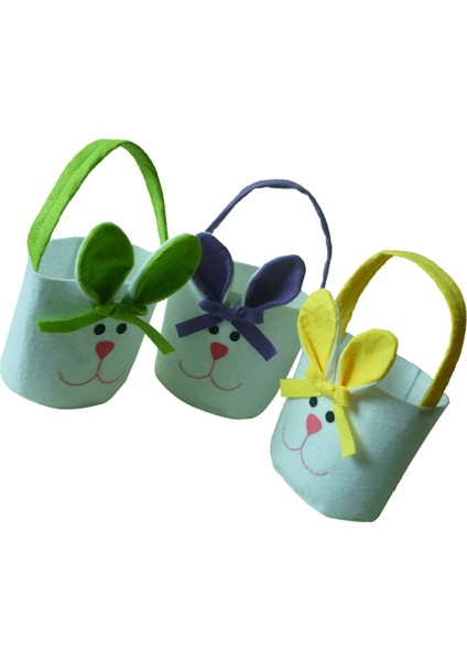 3pcs, Paskalya Tavşanı Kulak Çantaları(Yurt Dışından)