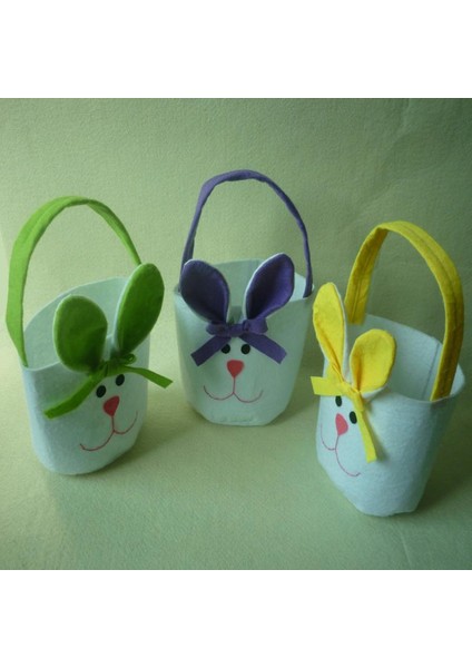 3pcs, Paskalya Tavşanı Kulak Çantaları(Yurt Dışından)