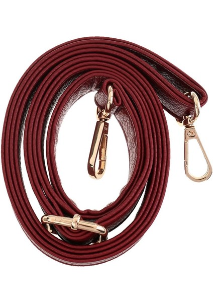 Pu Deri Crossbody Çanta Omuz Çantası Kayışı Yedek 135 cm Şarap Kırmızı(Yurt Dışından)