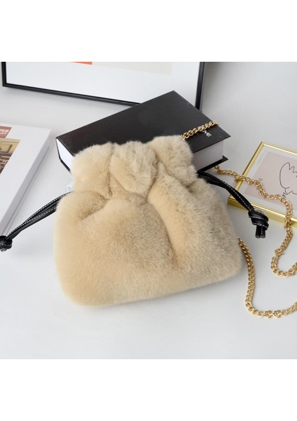 Moda Peluş Omuz Çantası Çanta Kadın Parti Bej Için Çanta Crossbody Çanta(Yurt Dışından) modelleri