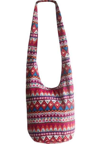 Hippi Crossbody Çantalar Hobo Çantalar Fermuarlı Cep Etnik Tarzı Çanta Kırmızı(Yurt Dışından) fiyatları