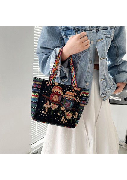 Vintage Tarzı Kadın Omuz Çantası Gündelik Tote Çantaları(Yurt Dışından) indirimleri