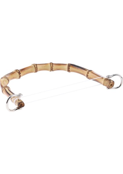 Dıy Gerçek Bambu Ahşap Çanta Çanta Sap El Çantası Yedek Gümüş Toka(Yurt Dışından)