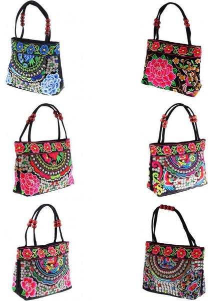 Nakış Boho El Yapımı Kadın Seyahat Çantası 31X51CM(Yurt Dışından)