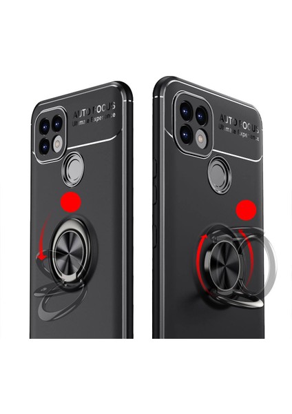 Realme C21 Kılıf Yüzüklü Manyetik Ravel Silikon fırsatları