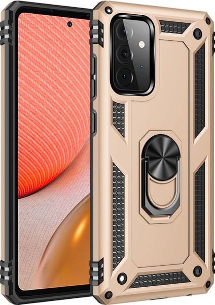 Samsung Galaxy A72 Kılıf Ultra Koruma Yüzüklü Manyetik Vega Kapak