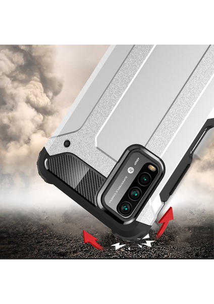 Xiaomi Redmi Note 9 4g Kılıf Çift Katmanlı Armour Case