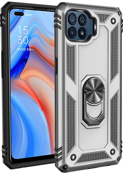 Oppo Reno 4 Lite Kılıf Ultra Korumalı Yüzüklü Manyetik Vega Kapak