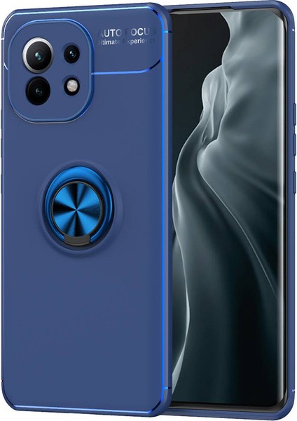 Xiaomi M11 Kılıf Yüzüklü Manyetik Ravel Silikon