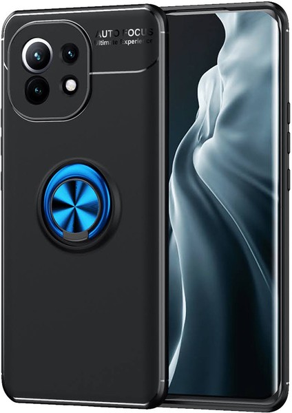 Xiaomi M11 Kılıf Yüzüklü Manyetik Ravel Silikon