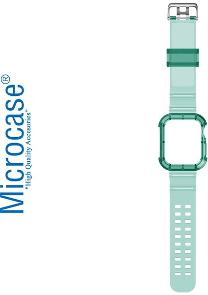 Apple Watch 42 mm - 44 mm - 45 mm Uyumlu Kılıf Korumalı Silikon Kordon Kayış - KY22-2 modelleri