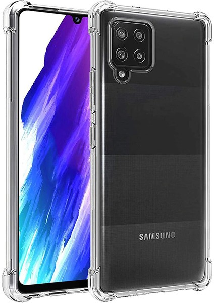 Samsung Galaxy A12 Kılıf Ultra Korumalı Şeffaf Antishock Silikon