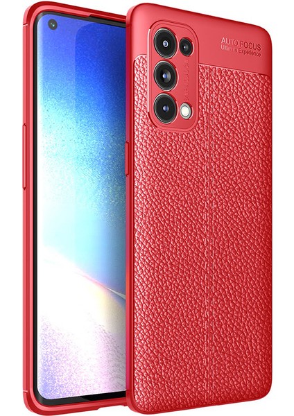 Oppo Reno 5 Pro 5g Kılıf Deri Desenli Lux Niss Silikon