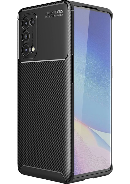Oppo Reno 5 Pro 5g Kılıf Karbon Desenli Lux Negro Silikon