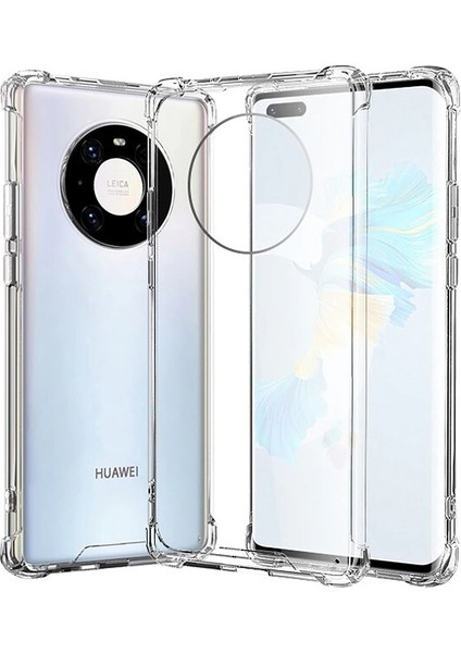 Huawei Mate 40 Pro Kılıf Ultra Korumalı Şeffaf Antishock Silikon