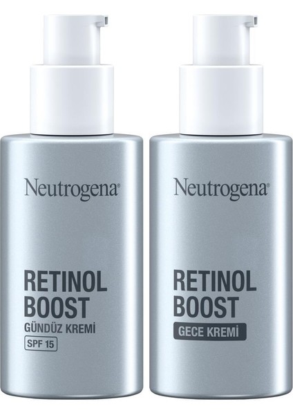 Retinol Boost Gündüz Kremi Antiaging 50 ml + Neutrogena Retinol Boost Gece Kremi Antiaging 50 ml