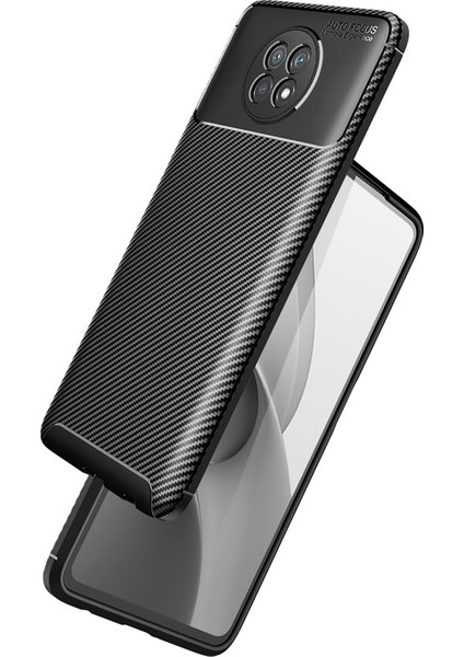 Xiaomi Redmi Note 9 5g Kılıf Karbon Desenli Negro Silikon