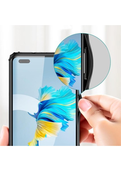 Huawei Mate 40 Pro Kılıf Renkli Silikon Kenarlı Buzlu Sert Volks Kapak fırsatları