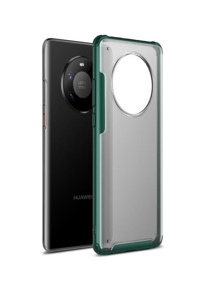 Huawei Mate 40 Pro Kılıf Renkli Silikon Kenarlı Buzlu Sert Volks Kapak