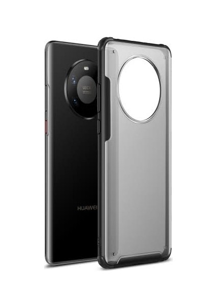 Huawei Mate 40 Pro Kılıf Renkli Silikon Kenarlı Buzlu Sert Volks Kapak