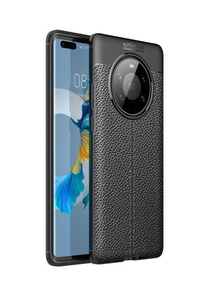 Huawei Mate 40 Pro Kılıf Deri Desenli Lux Niss Silikon