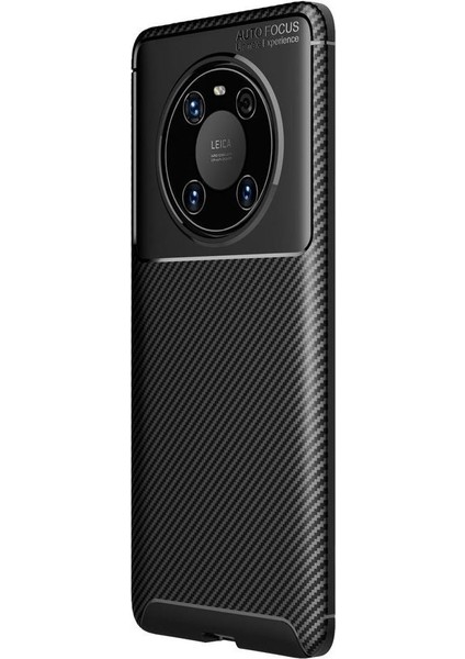 Huawei Mate 40 Pro Kılıf Karbon Desenli Lux Negro Silikon