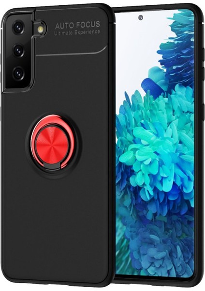 Samsung Galaxy S21 Plus Kılıf Yüzüklü Manyetik Ravel Silikon