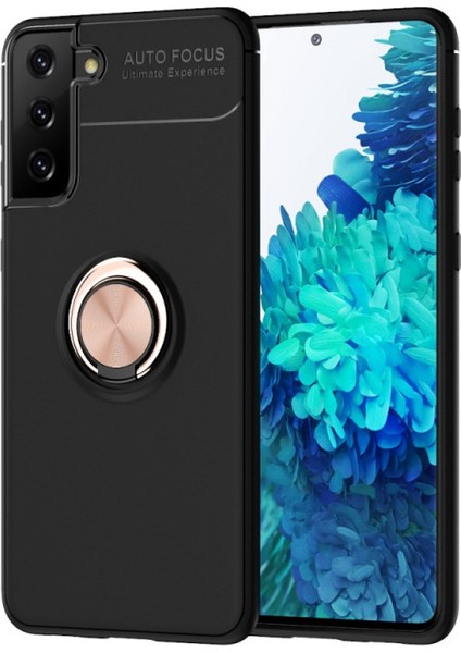 Samsung Galaxy S21 Plus Kılıf Yüzüklü Manyetik Ravel Silikon