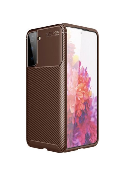 Samsung Galaxy S21 Plus Kılıf Karbon Desenli Lux Negro Silikon