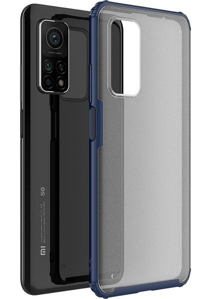 Xiaomi Mi 10T Kılıf Silikon Kenarlı Buzlu Sert Volks Kapak