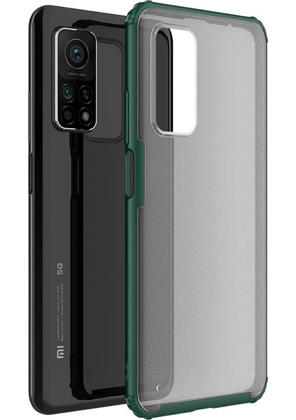 Xiaomi Mi 10T Kılıf Silikon Kenarlı Buzlu Sert Volks Kapak