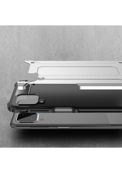 Samsung Galaxy A12 Kılıf Çift Katmanlı Armour Case