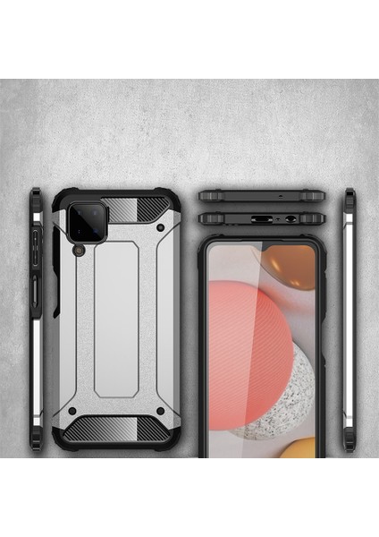 Samsung Galaxy A12 Kılıf Çift Katmanlı Armour Case