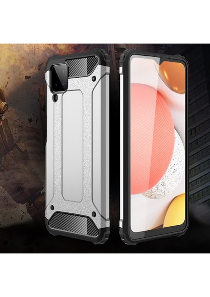 Samsung Galaxy A12 Kılıf Çift Katmanlı Armour Case