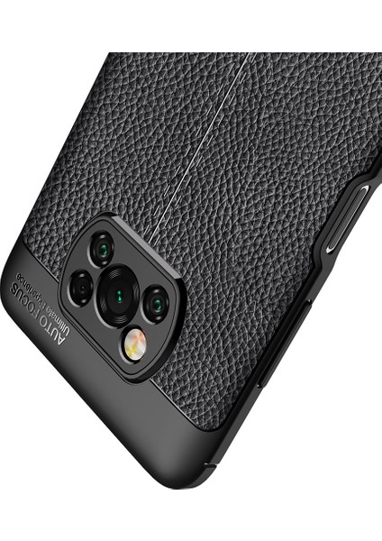 Xiaomi Pocophone X3 Nfc Kılıf Deri Desenli Lux Niss Silikon