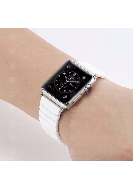 Apple Watch 8 45 mm Uyumlu Seramik Kordon Baklalı Premium Seramik Kayış fiyatları