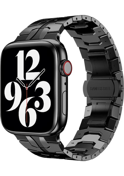 Apple Watch 8 45 mm Uyumlu Metal Kordon Premium Paslanmaz Çelik Kayış Şık & Agresif Tasarım fiyatları