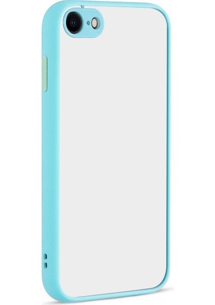 Apple iPhone 8 Kılıf Renkli Kenarlı Kamera Korumalı Buzlu Hux Kapak