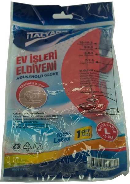 Italyano Latex Eldiven 10-10.5 L Büyük