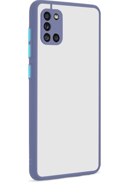 Samsung Galaxy A31 Kılıf Renkli Kenarlı Kamera Korumalı Buzlu Hux Kapak