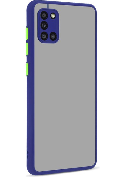 Samsung Galaxy A31 Kılıf Renkli Kenarlı Kamera Korumalı Buzlu Hux Kapak