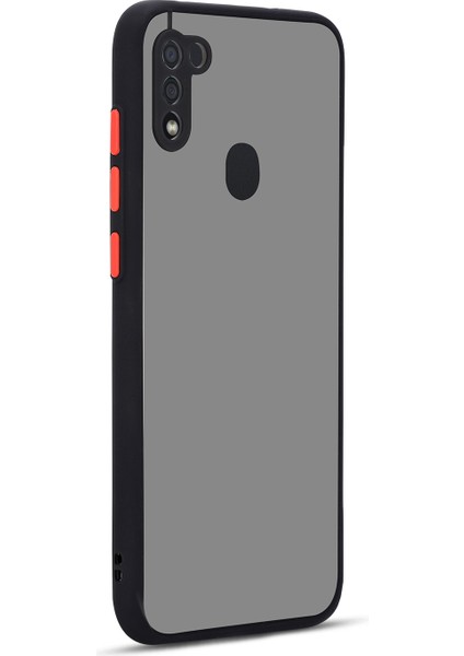 Samsung Galaxy M11 Kılıf Renkli Kenarlı Kamera Korumalı Buzlu Hux Kapak