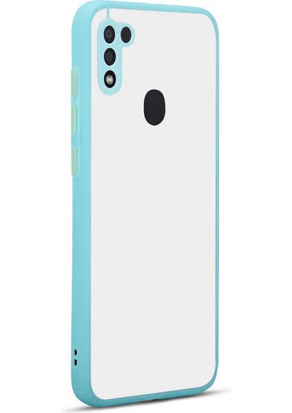 Samsung Galaxy A11 Kılıf Renkli Kenarlı Kamera Korumalı Buzlu Hux Kapak