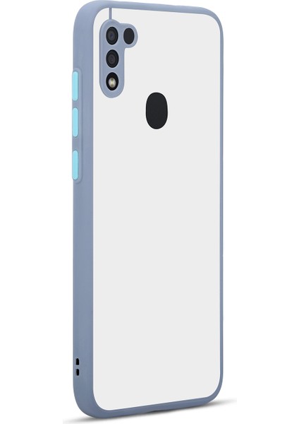 Samsung Galaxy A11 Kılıf Renkli Kenarlı Kamera Korumalı Buzlu Hux Kapak