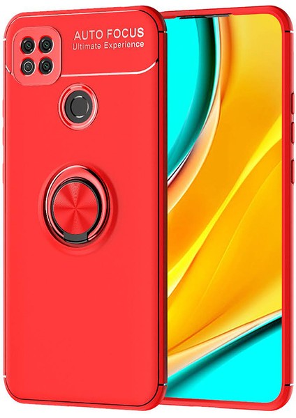 Xiaomi Redmi 9c Kılıf Yüzüklü Manyetik Ravel Silikon