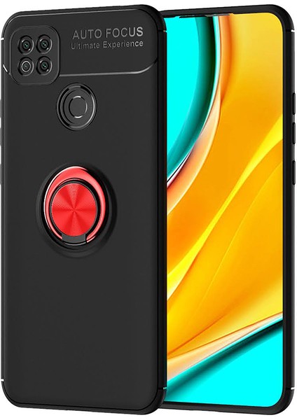 Xiaomi Redmi 9c Kılıf Yüzüklü Manyetik Ravel Silikon