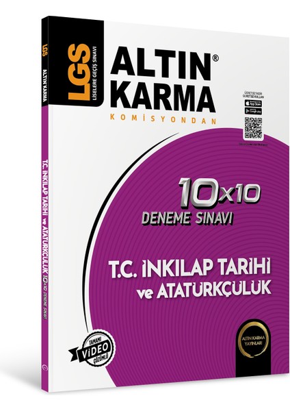 Altın Karma Yayınları LGS 8.Sınıf  T.C. İnkilap Tarihi ve Atatürkçülük  10*10 Branş Deneme